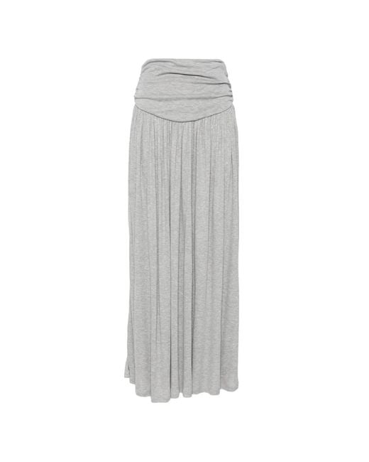 AYA MUSE White Gathered Maxi Skirt