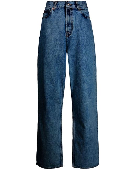 Jeans dritti a vita bassa di Wardrobe NYC in Blue