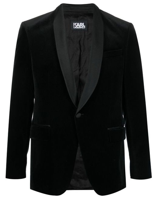 Karl Lagerfeld Velvet Dinner Suitjacket in Black for Men Lyst