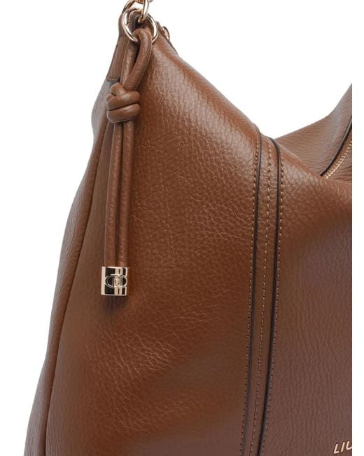 Liu Jo Brown Logo-Lettering Shoulder Bag