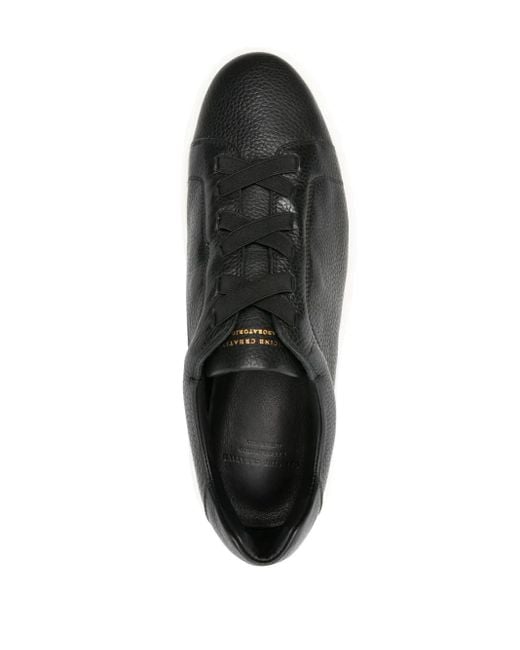 Officine Creative Gray Slouch 001 Leather Sneakers for men