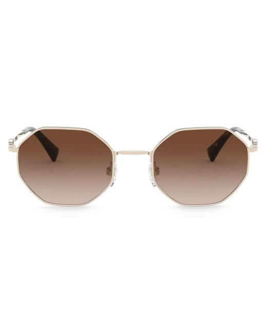 Valentino garavani occhiali da sole vlogo geometrici di Valentino in  Metallizzato | Lyst