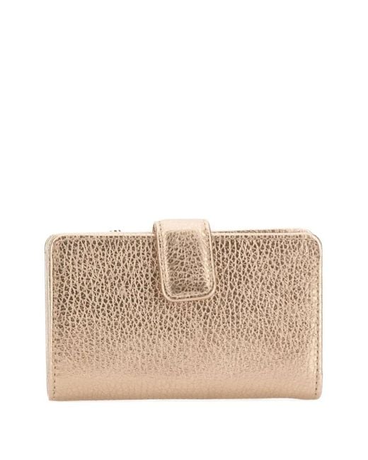 Gianni Chiarini Natural Dollaro Pebbled Tab Wallet