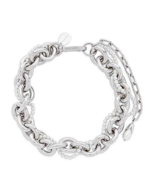 Choker A Catena Con Perle di Simone Rocha in White