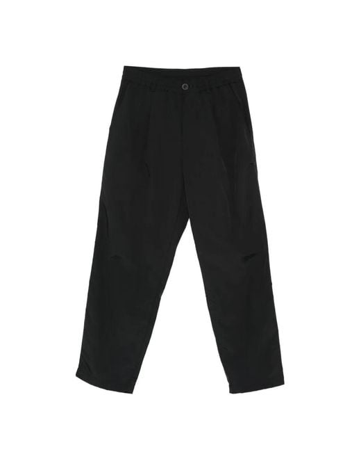 Paura Black Gerard Elasticated-Waist Trousers for men