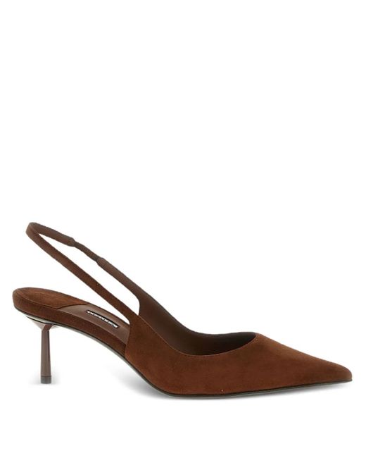 Pumps A Punta Con Cinturino Posteriore 60Mm di Le Silla in Brown
