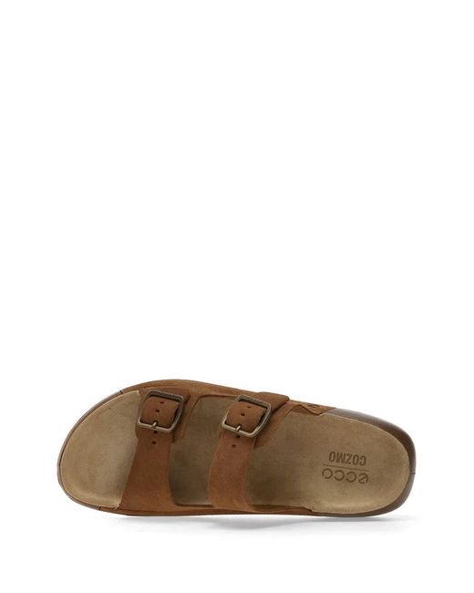 Ecco Brown Cozmo Double-Strap Sandals