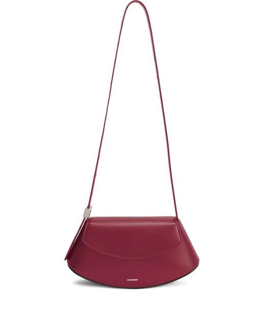 Jil Sander Purple Small Eldorado Shoulder Bag