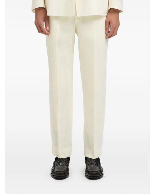 SELECTED White Reg Beck Trousers for men