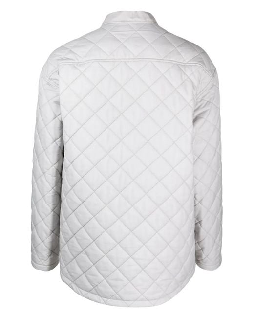 Egonlab Gray Logo-Patch Quilted Jacket for men