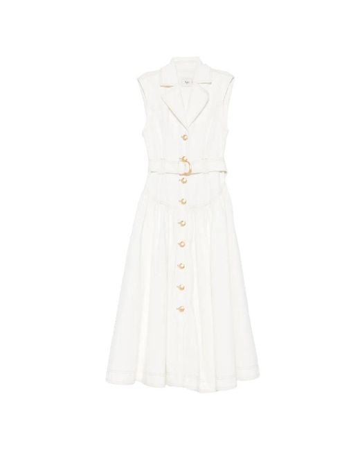 Aje. White Liliana Denim Dress