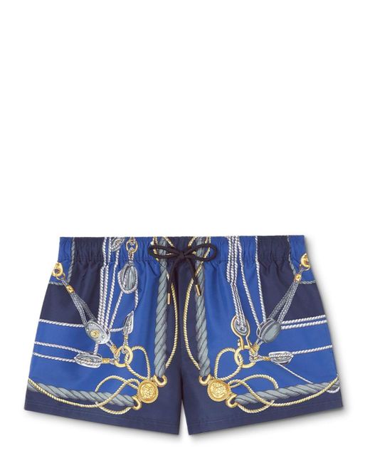 Versace Badeshorts mit Nautical-Print in Blue für Herren
