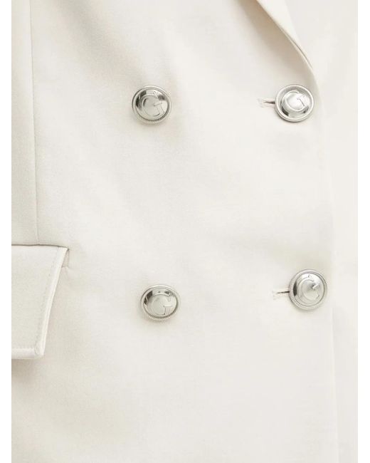 Guess White Buttoned Double-Breasted Blazer