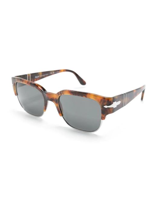 Persol Gray Tom Square-Frame Sunglasses
