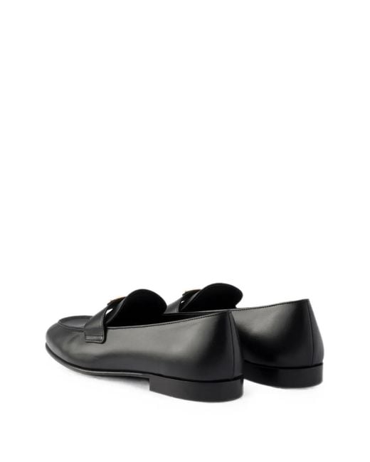 Prada Black Leather Loafers