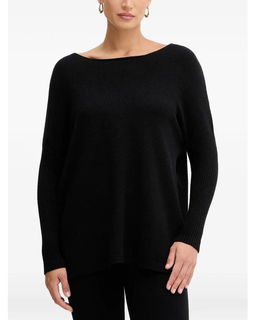 Haveone Black Ensemble Pull-Pantalon À Manches Côtelées