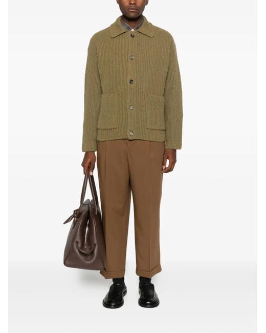 AMI Natural Pleated Pants for men