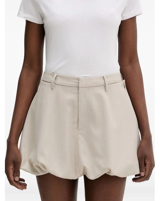Isabelle Blanche Natural Bubble-Hem Mini Skirt