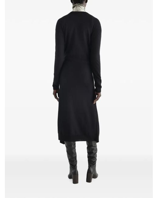 Lemaire Black Buttoned Dress