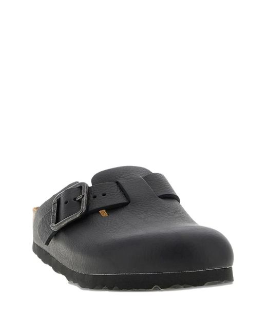 Birkenstock Boston Wb Buckle Mules in Black for Men | Lyst