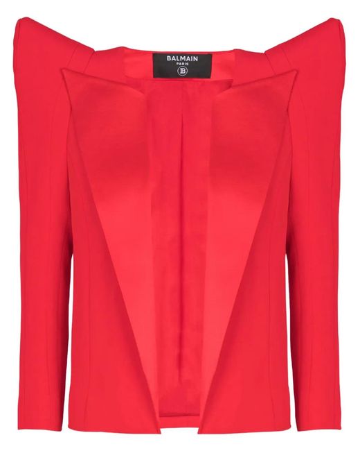 Balmain Red Spencer Jacket