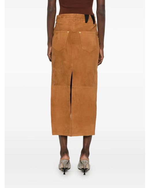 DARKPARK Brown Erika Midi Skirt