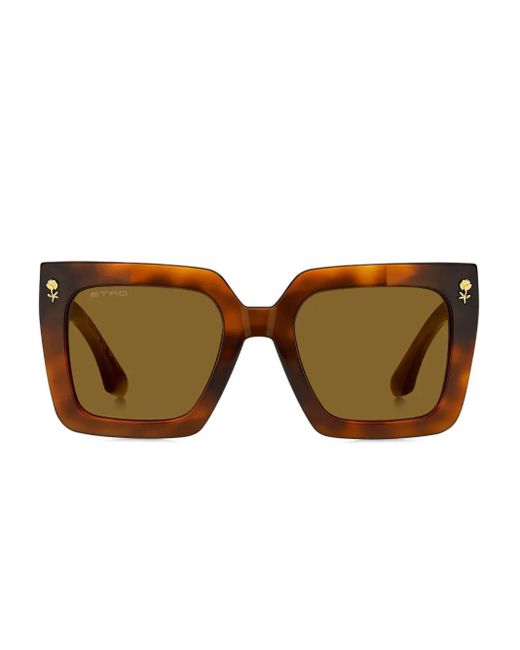 Etro Brown Colourstripes Sunglasses