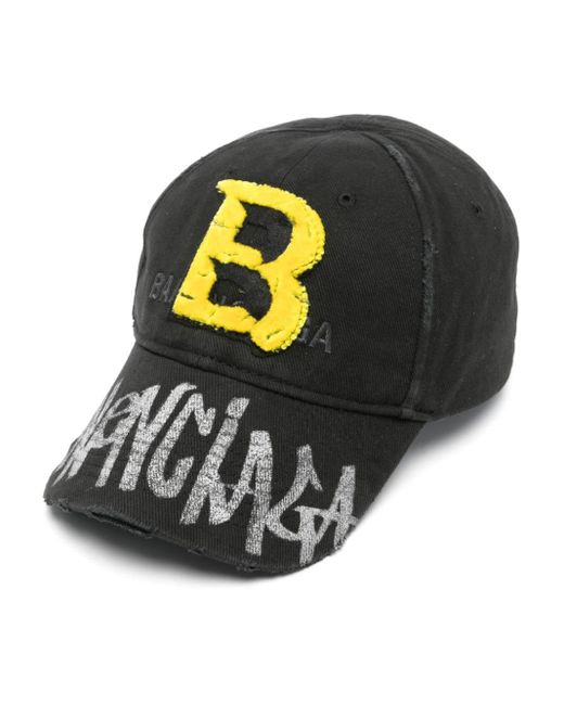 Balenciaga Baseballkappe mit Logo-Applikation in Black für Herren