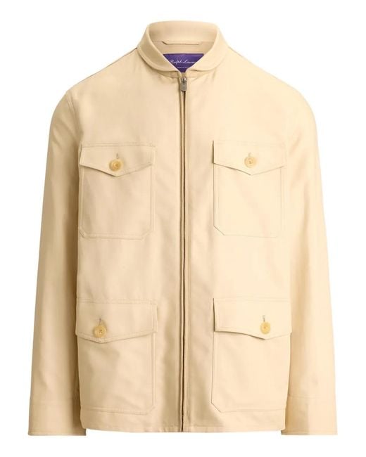Ralph Lauren Natural Boulton Buttoned Sateen Jacket for men