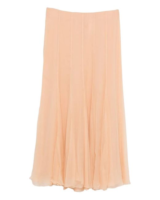 Chloé Natural Silk Long Skirt