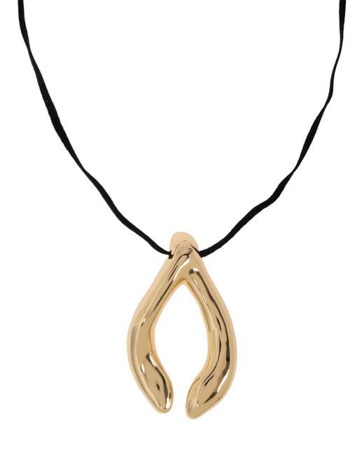 Tory Burch Metallic Wishbone-Motif Necklace