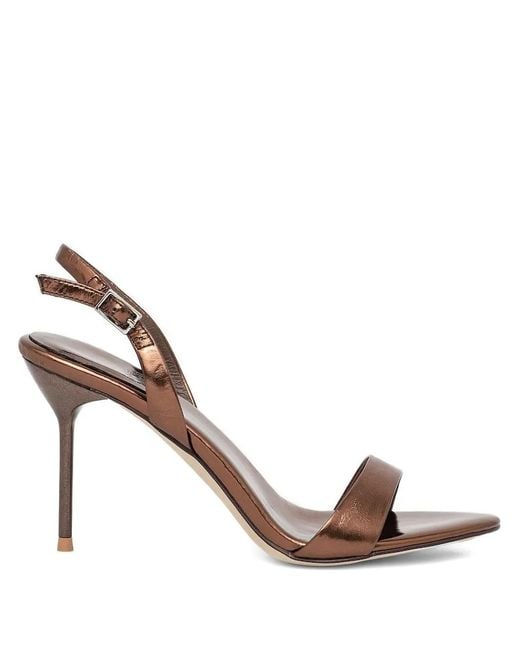 Jeffrey Campbell Metallic Slingback Leather Pumps