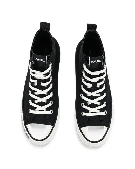 Karl Lagerfeld White Kampus Max High-Top Sneakers