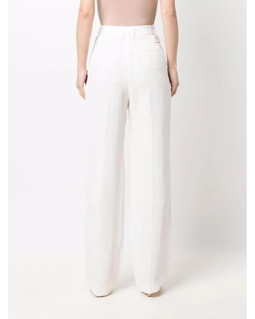 Fabiana Filippi White High-Waisted Tailored Trousers