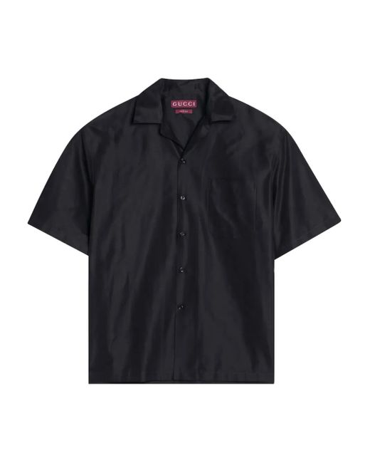 Gucci Black Gg Faille Shirt for men