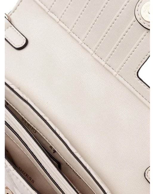 Guess Natural Giully Ii Quilted Crossbody Bag