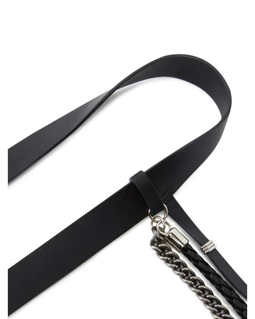 Pinko Black Chain-Detail Belt