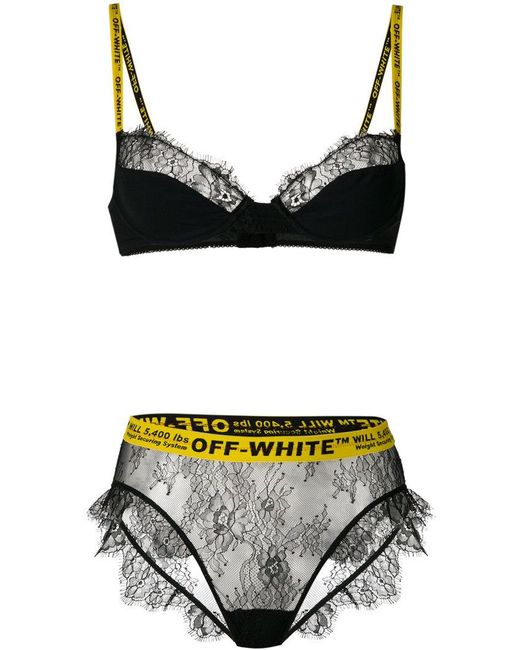 Off-White c/o Virgil Abloh Lace Briefs in Black Womens Lingerie Off-White c/o Virgil Abloh Lingerie Grey 