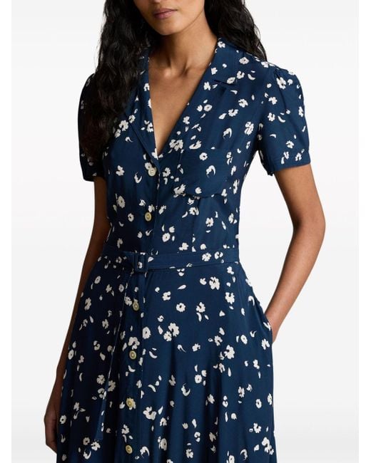ralph lauren floral shirt dress Ralph Lauren Women's Floral Tie-Front Linen Shirtdress