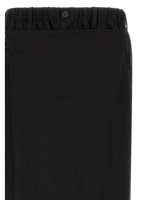 Yohji Yamamoto Black Ta Tuxedo Wrap Trousers for men
