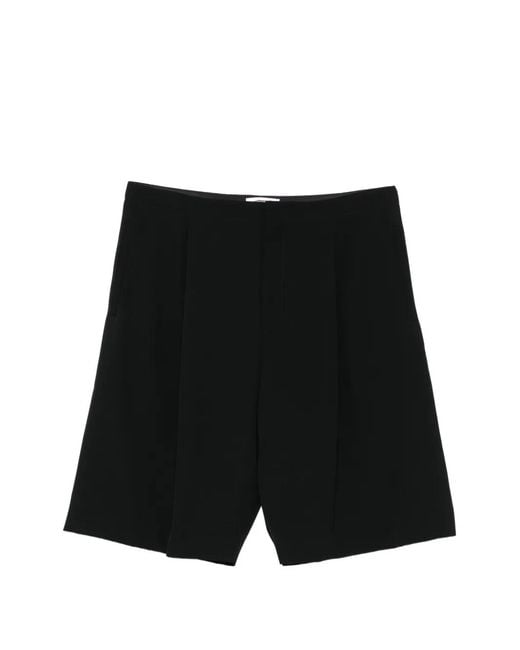 The Row Black Sayed Wool Bermuda Shorts for men