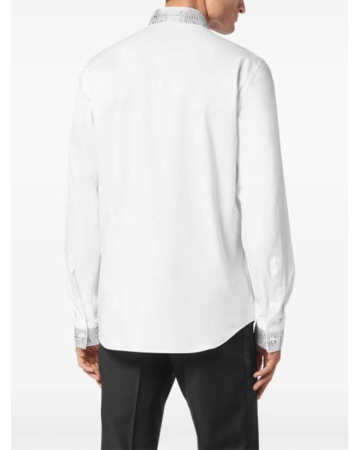 Philipp Plein White Tie Shirt for men