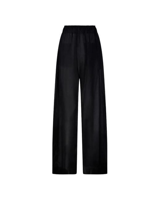 Thelatest Black Pantalon Dora À Taille Élastique