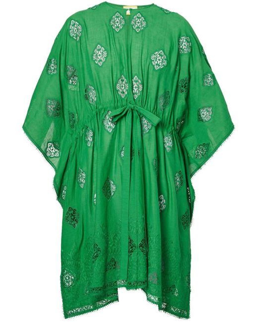 Vestido con bordado inglés Erdem de color Green