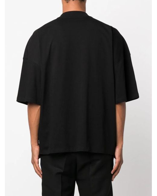 Jil Sander Black Crewneck Short Sleeves Classic T-Shirt for men