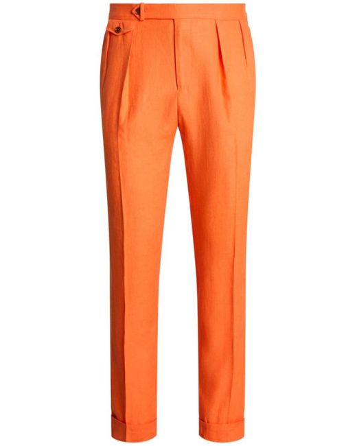 Polo Ralph Lauren Orange Linen Straight-leg Trousers for men