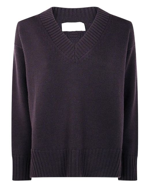 Drumohr Blue V-Neck Wool Sweater