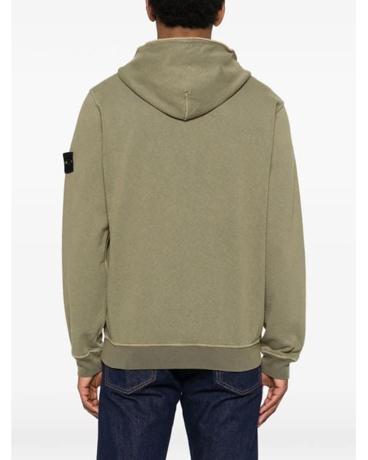 Stone Island Green Full Zip Sweatshirt for men