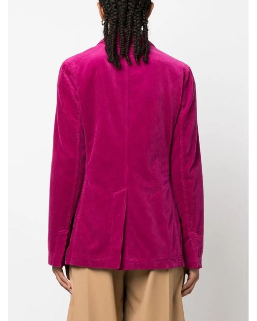 Aspesi Pink Three-Pocket Corduroy Blazer