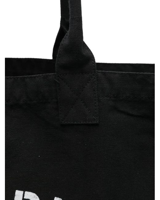 Anine Bing Black Canvas Logo Tote Bag